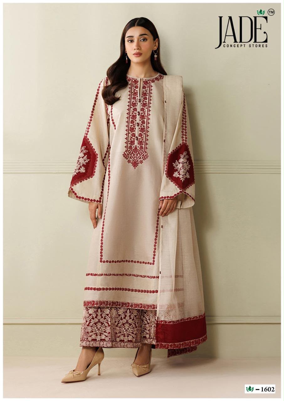 JADE CRIMSON VOL 16 PAKISTANI READYMADE LAWN SUITS WHOLESALE - Image 4
