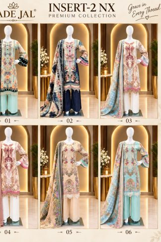 JADE JAL INSERT-2 NX PAKISTANI DESIGNER SUIT ONLINE WHOLESALE