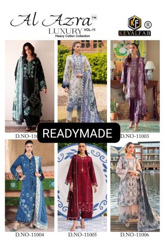 KEVAL FAB AL AZRA VOL 11 PAKISTANI READYMADE SUITS ONLINE SUPPLIER