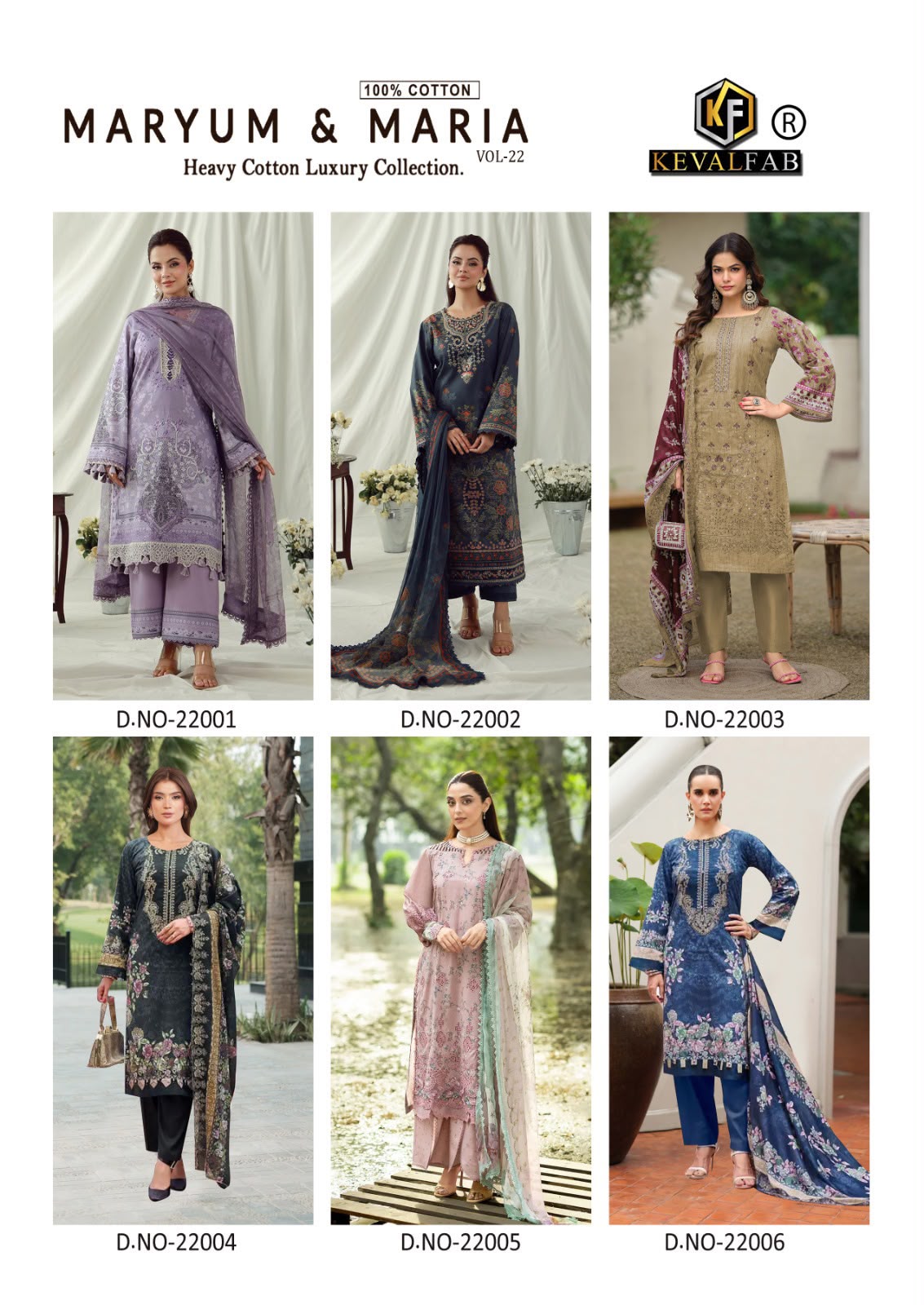 KEVAL FAB MARYUM & MARIA VOL 22 READYMADE PAKISTANI SUITS SUPPLIER
