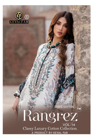 KEVAL FAB RANGREZ VOL 14 PAKISTANI READYMADE SUITS FOR WOMEN COLLECTION