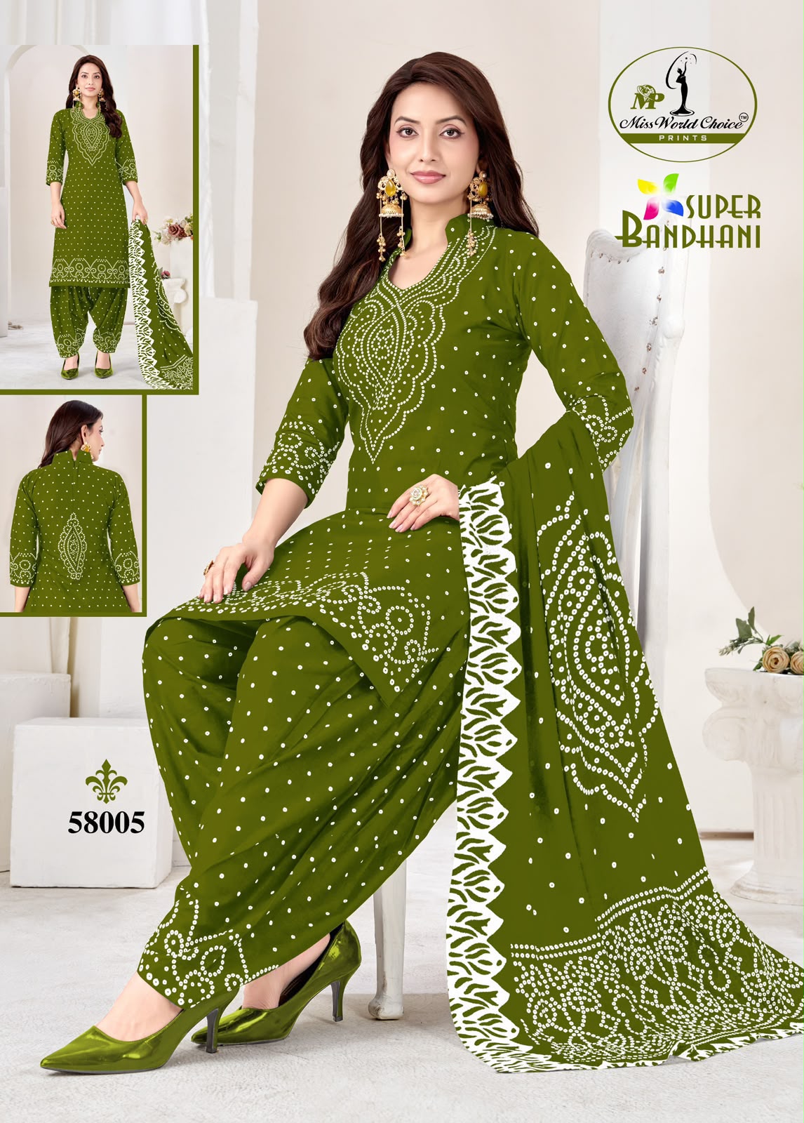MISS WORLD CHOICE SUPER BANDHANI VOL 58 DESIGNER BANDHANI SUITS ONLINE SUPPLIER - Image 8