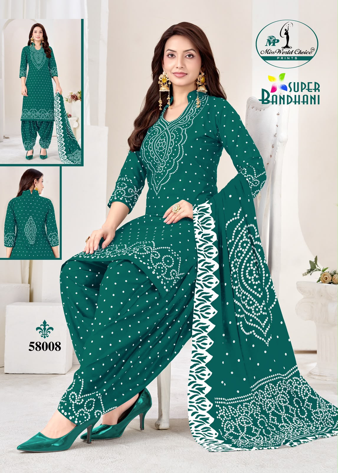 MISS WORLD CHOICE SUPER BANDHANI VOL 58 DESIGNER BANDHANI SUITS ONLINE SUPPLIER - Image 6