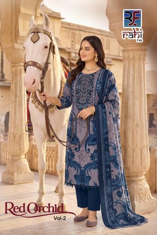  RAHI FAB RED ORCHID VOL-2 PAKISTANI READYMADE SUITS WHOLESALE SURAT