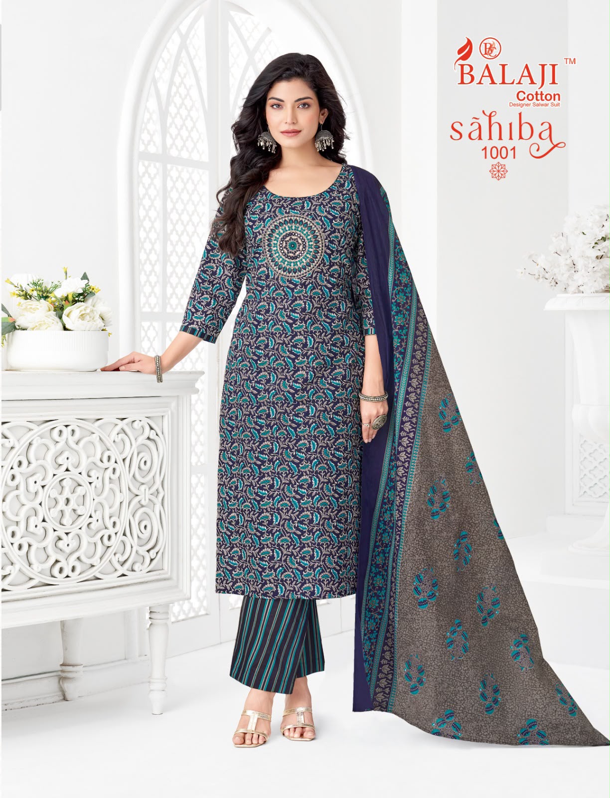 BALAJI SAHIBA VOL 1 DESIGNER PAKISTANI SUITS ONLINE WHOLESALE - Image 9