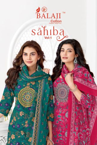 BALAJI SAHIBA VOL 1 DESIGNER PAKISTANI SUITS ONLINE WHOLESALE