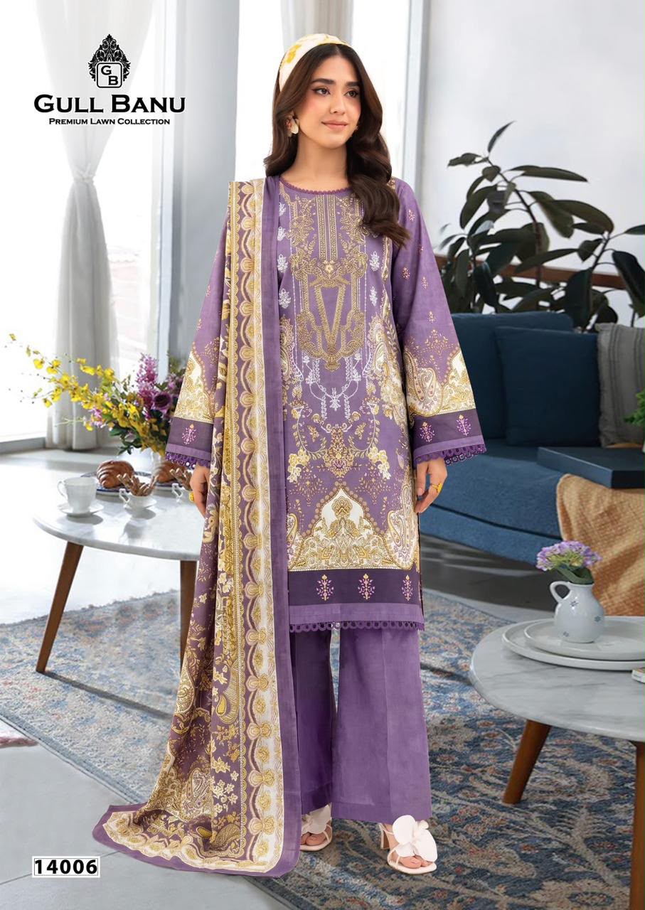 GULL BANU VOL 14 DESIGNER PAKISTANI SUITS ONLINE SUPPLIER - Image 6