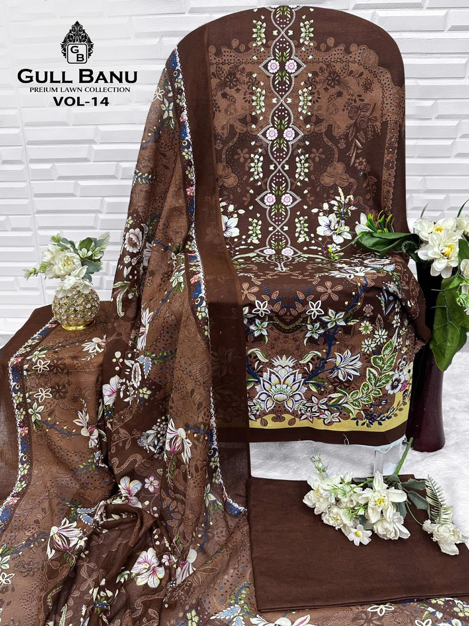 GULL BANU VOL 14 DESIGNER PAKISTANI SUITS ONLINE SUPPLIER - Image 9