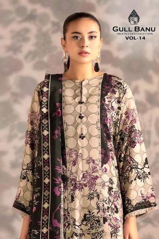 GULL BANU VOL 14 DESIGNER PAKISTANI SUITS ONLINE SUPPLIER