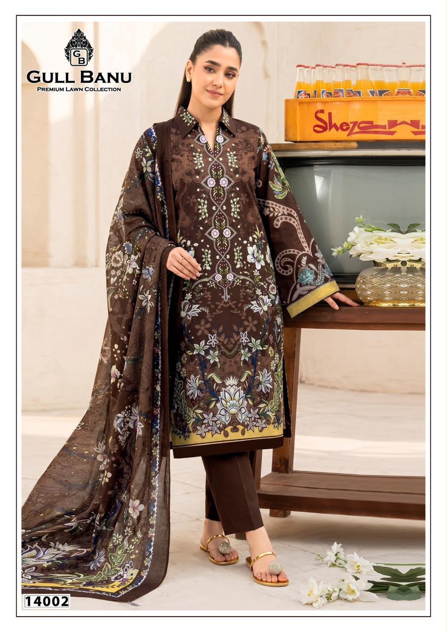 GULL BANU VOL 14 DESIGNER PAKISTANI SUITS ONLINE SUPPLIER - Image 2