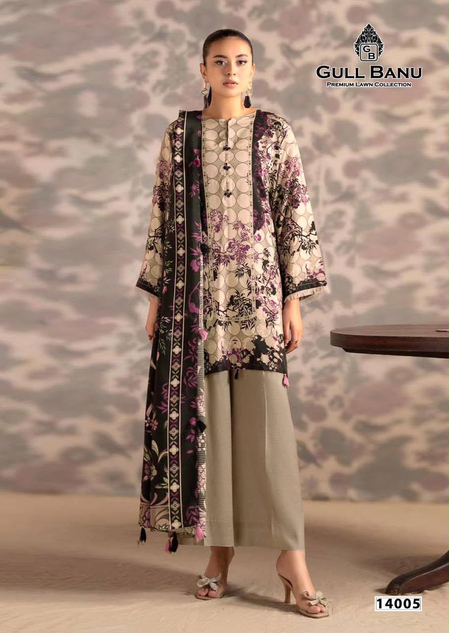 GULL BANU VOL 14 DESIGNER PAKISTANI SUITS ONLINE SUPPLIER - Image 5