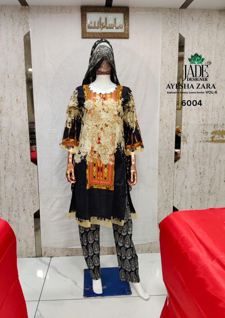 JADE AYESHA ZARA VOL 6 DESIGNER PAKISTANI SUITS ONLINE COLLECTION - Image 3