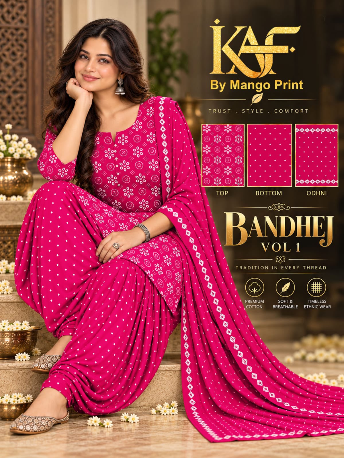 KAF BANDHEJ VOL 1 DESIGNER PAKISTANI SUITS ONLINE COLLECTION - Image 2