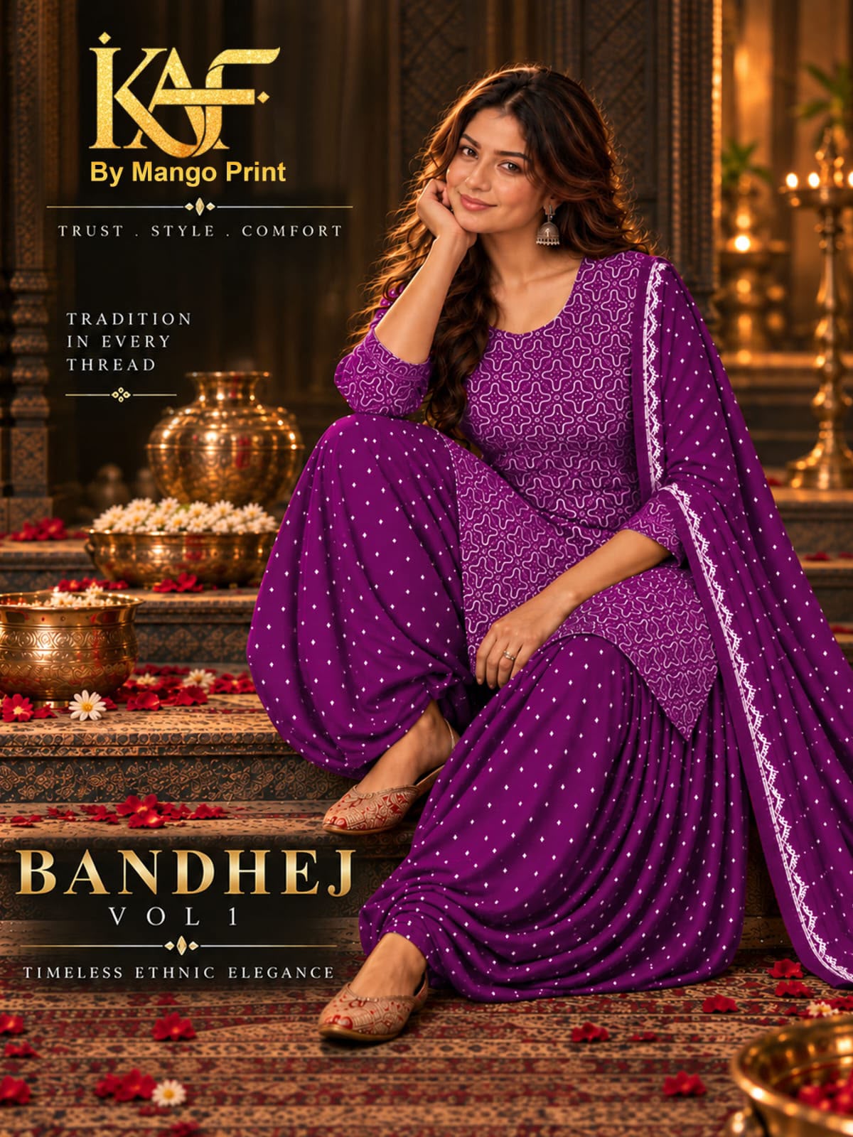 KAF BANDHEJ VOL 1 DESIGNER PAKISTANI SUITS ONLINE COLLECTION - Image 4