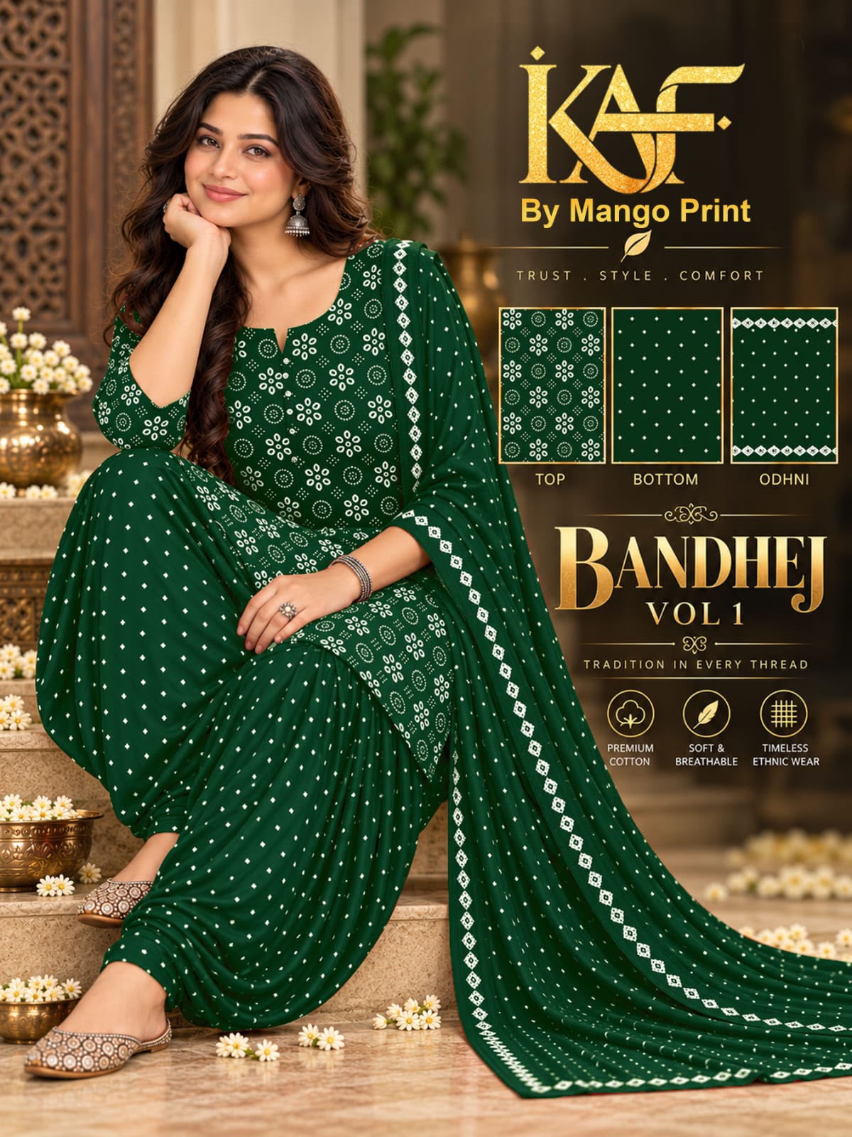KAF BANDHEJ VOL 1 DESIGNER PAKISTANI SUITS ONLINE COLLECTION - Image 5