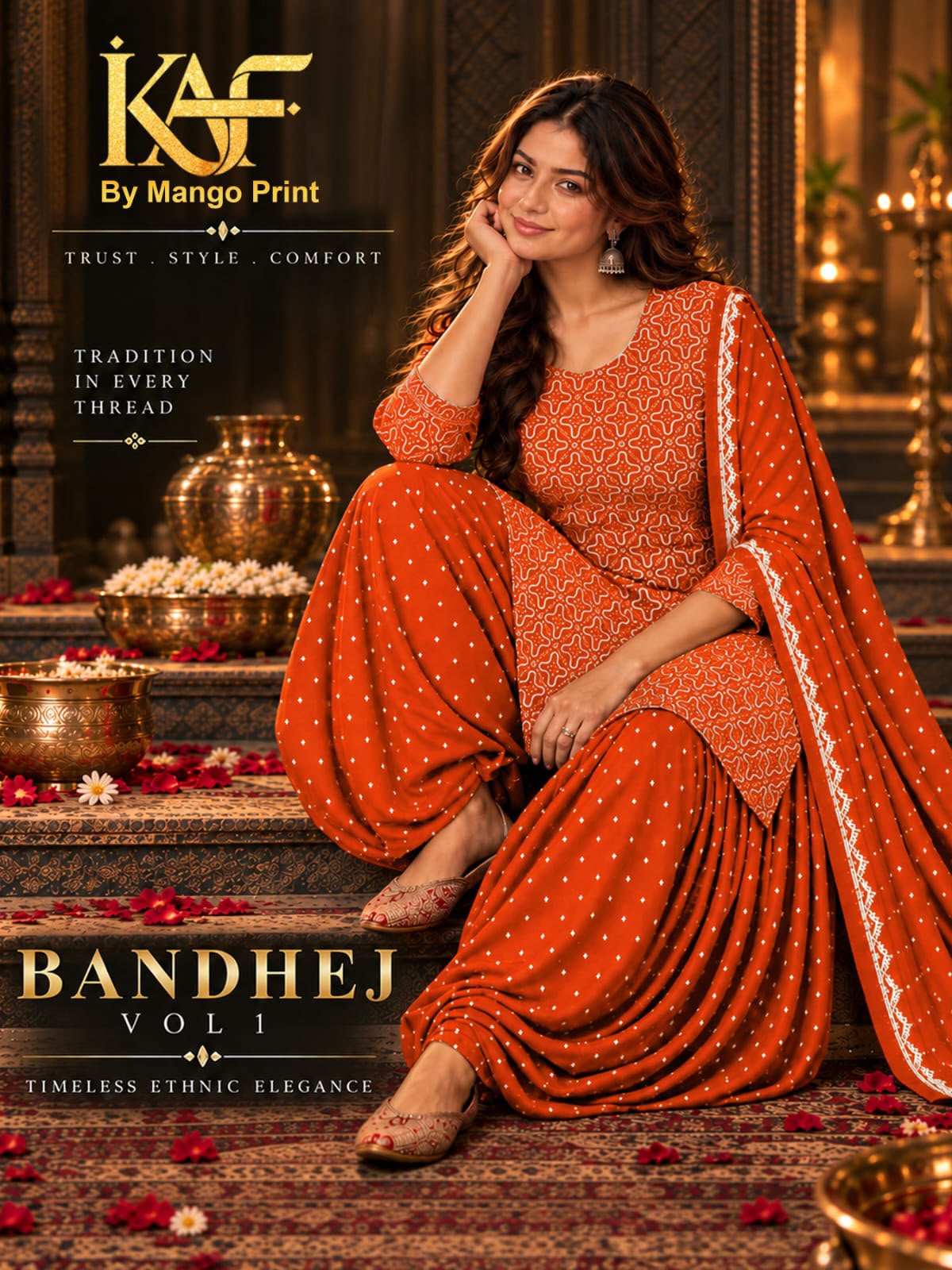 KAF BANDHEJ VOL 1 DESIGNER PAKISTANI SUITS ONLINE COLLECTION - Image 6