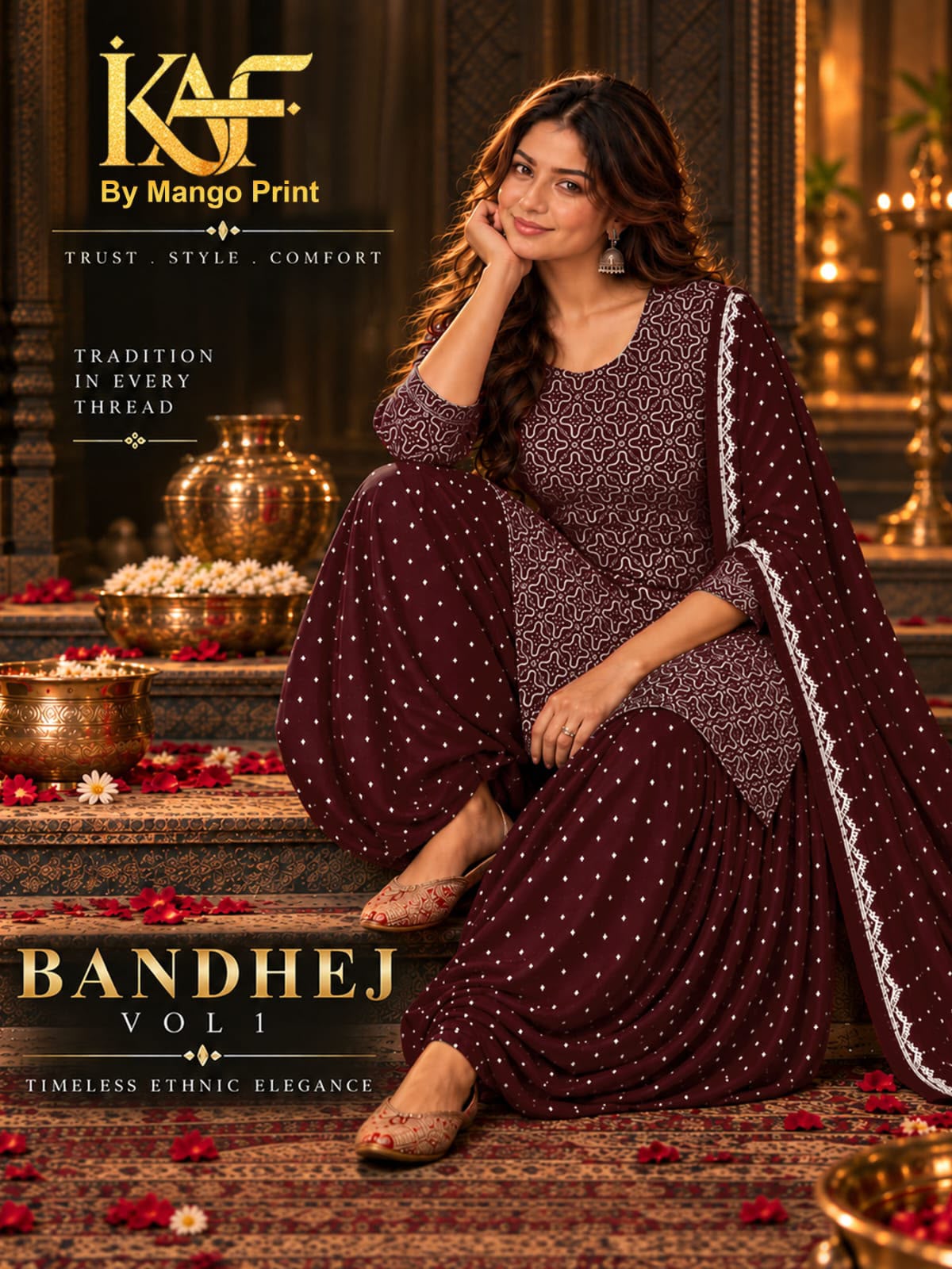 KAF BANDHEJ VOL 1 DESIGNER PAKISTANI SUITS ONLINE COLLECTION - Image 8