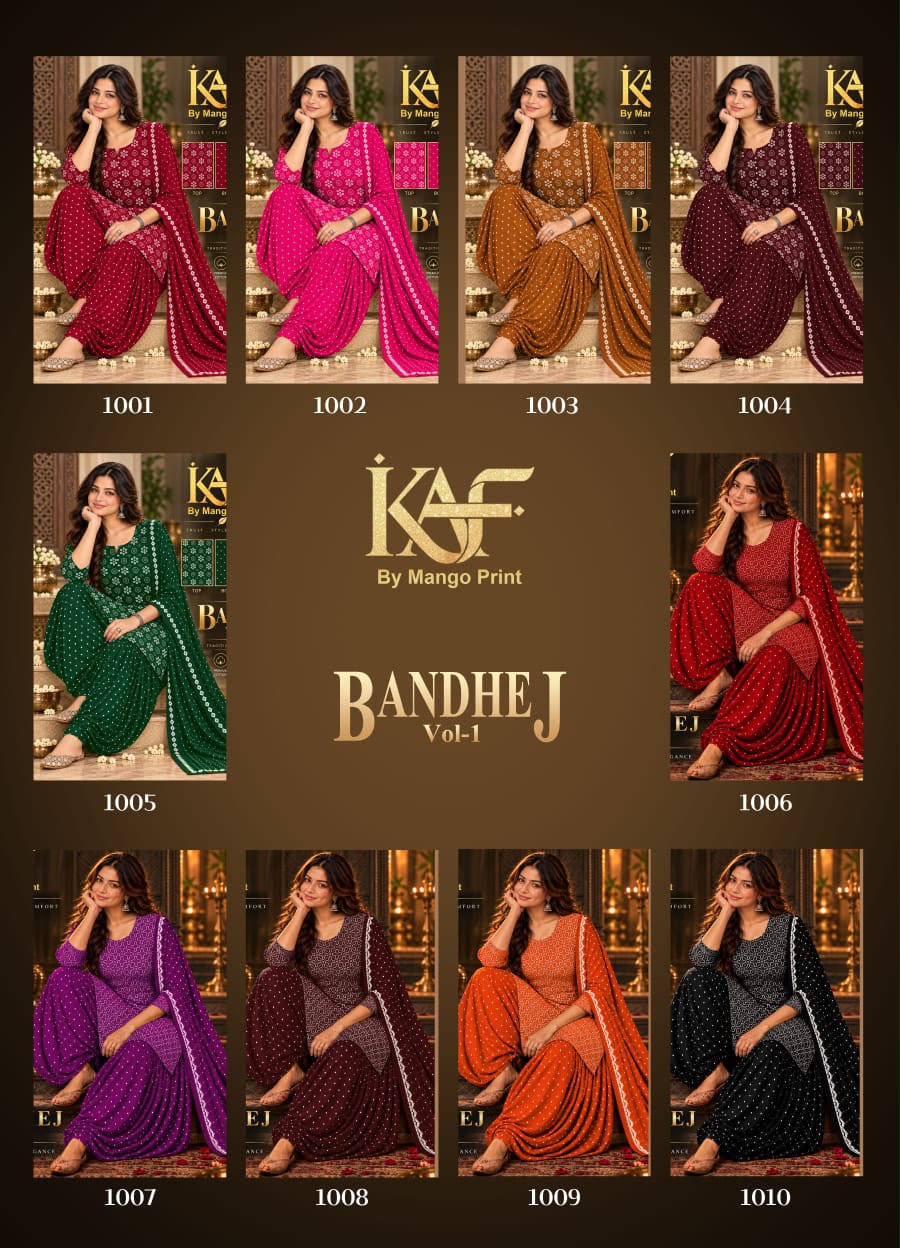 KAF BANDHEJ VOL 1 DESIGNER PAKISTANI SUITS ONLINE COLLECTION (#32293)