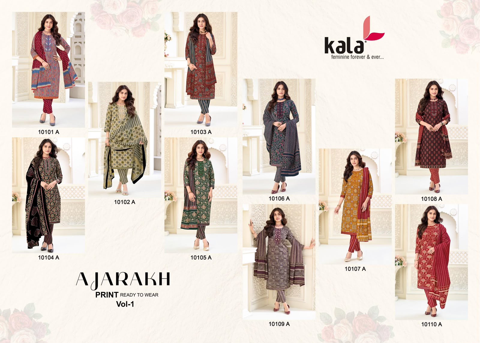 KALA AJRAKH VOL 1 DESIGNER PAKISTANI SUITS ONLINE SUPPLIER
