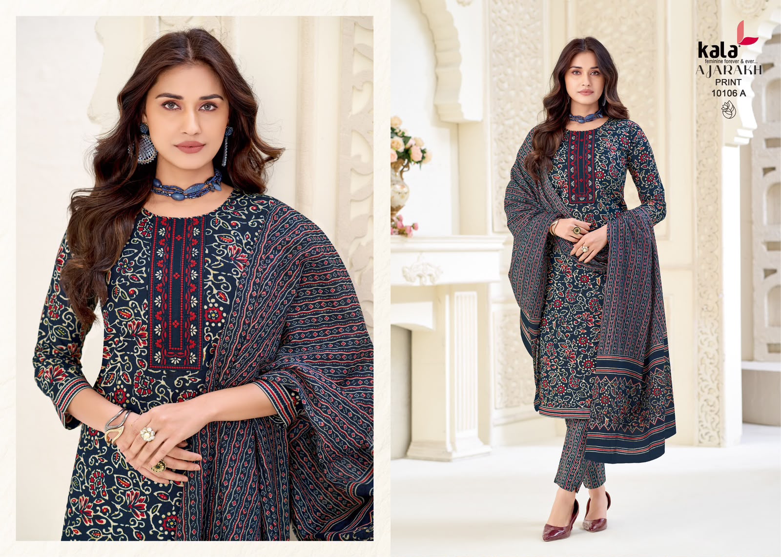 KALA AJRAKH VOL 1 DESIGNER PAKISTANI SUITS ONLINE SUPPLIER - Image 6