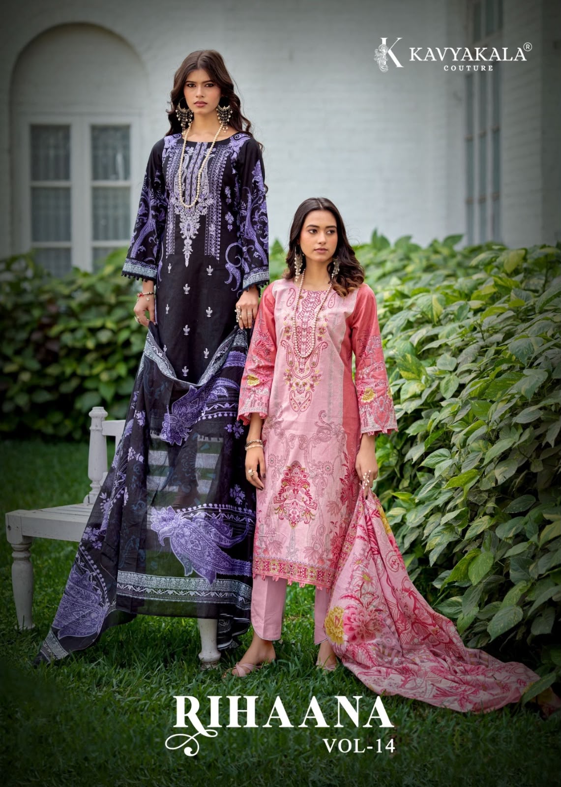 KAVYA KALA RIHAANA VOL 14 DESIGNER PAKISTANI SUITS FOR WOMEN COLLECTION (#32333)