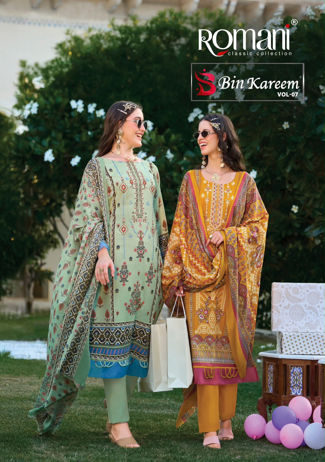 ROMANI BIN KAREEM VOL 7 DESIGNER PAKISTANI SUITS ONLINE SUPPLIER - Image 2