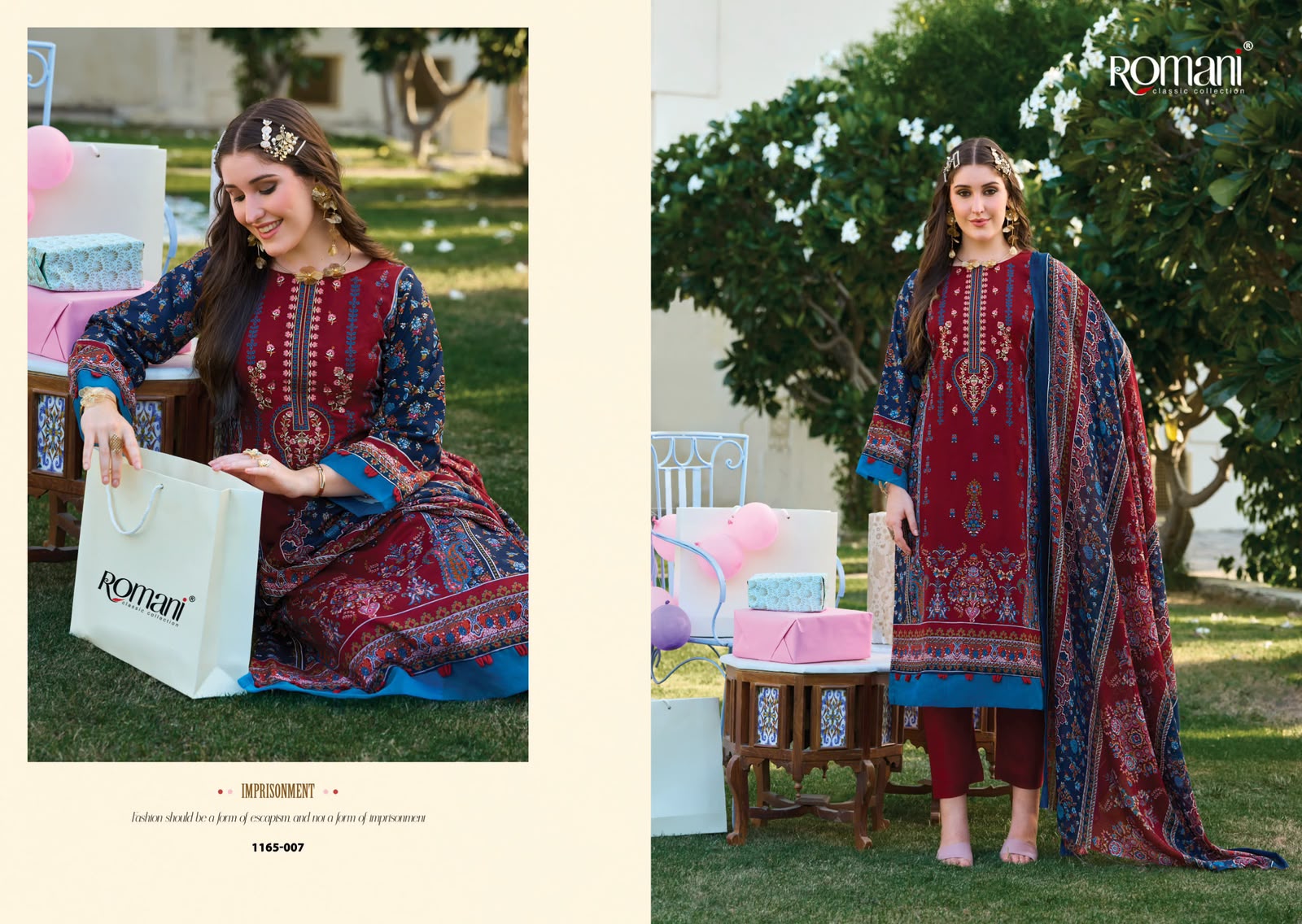ROMANI BIN KAREEM VOL 7 DESIGNER PAKISTANI SUITS ONLINE SUPPLIER