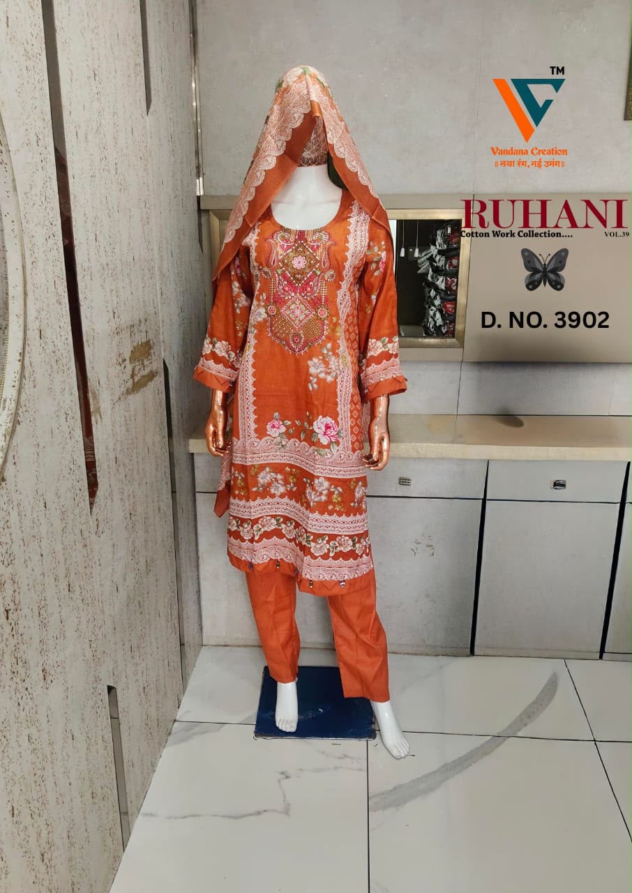 VANDANA RUHANI VOL 39 DESIGNER PAKISTANI SUITS FOR WOMEN - Image 4